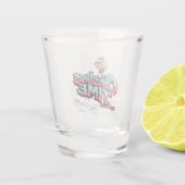 Een vrolijke cartoon elf shot glas (Achterkant)