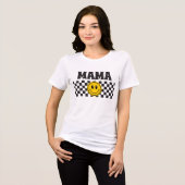 Een vrolijke dude lachend gezicht mama Shirt (Voorkant volledig)