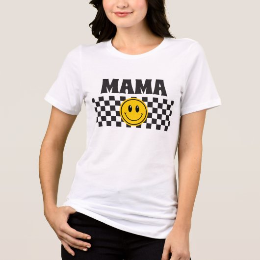 Een vrolijke dude lachend gezicht mama Shirt (Voorkant)