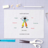 Een vrolijke en Geweldige reggae danser Tissuepapier (Craft)