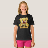 Een vrolijke en lachende teddybeer t-shirt (Voorkant volledig)