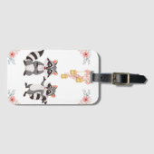 Een vrolijke en speelse bui, net als de wasberen. bagagelabel (Voorkant (horizontaal))