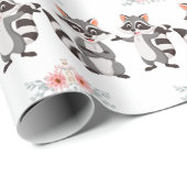 Een vrolijke en speelse bui, net als de wasberen. cadeaupapier (Rol Hoek)