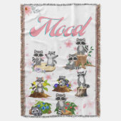 Een vrolijke en speelse bui, net als de wasberen. deken (Voorkant Verticaal)