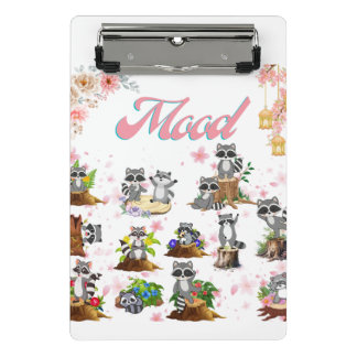 Een vrolijke en speelse bui, net als de wasberen. mini klembord