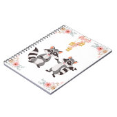 Een vrolijke en speelse bui, net als de wasberen. notitieboek (Linkerzijde)