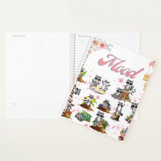 Een vrolijke en speelse bui, net als de wasberen. planner (Display)