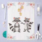 Een vrolijke en speelse bui, net als de wasberen. tissuepapier (Craft)