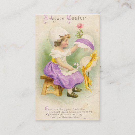 Een vrolijke etalage visitekaartje (Voorkant)