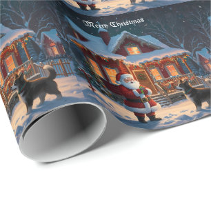 Een vrolijke feestelijke kerstvakantie cadeaupapier
