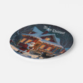 Een vrolijke feestelijke kerstvakantie papieren bordje (Gekanteld)