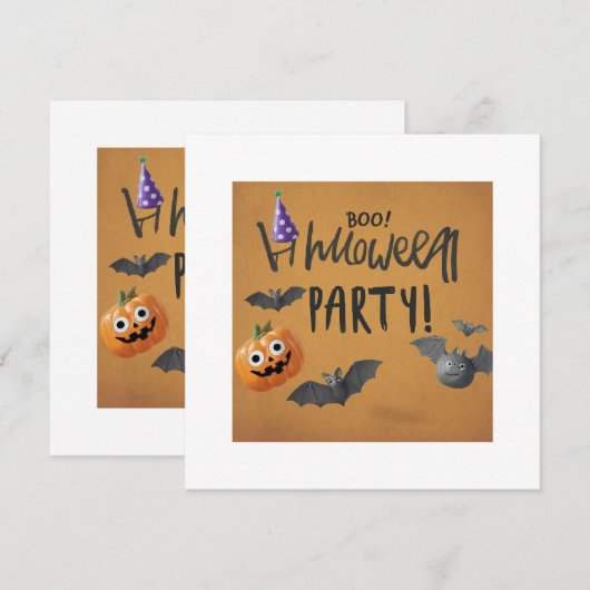 "Een vrolijke Halloween!" Kaart (Voorkant / Achterkant)