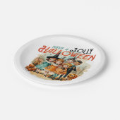 Een vrolijke Halloween Papieren Bordje (Gekanteld)