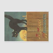 Een vrolijke Hallowe'en Spooky Black Cat  Art