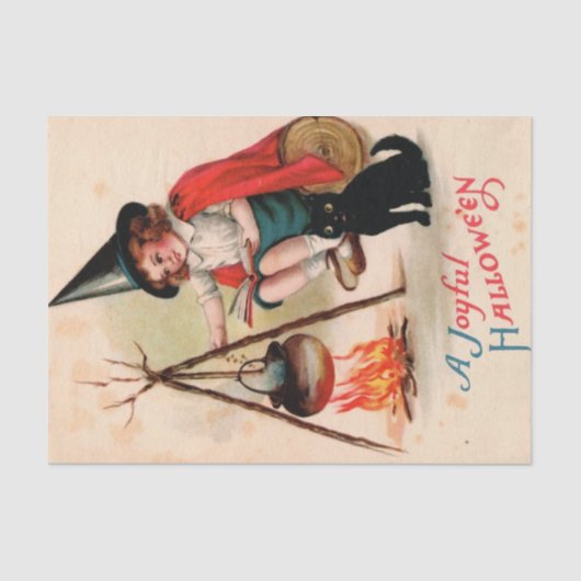 Een vrolijke Halloween van Ellen Clapsaddle Tissuepapier (Voorkant)