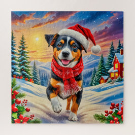 Een vrolijke hond legpuzzel