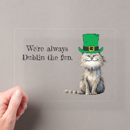 Een vrolijke Ierse kat Acryl Uitnodigingen