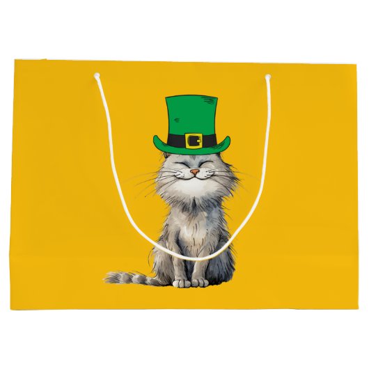 Een vrolijke Ierse kat Groot Cadeauzakje (Achterkant)