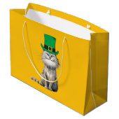 Een vrolijke Ierse kat Groot Cadeauzakje (Achterkant Gekanteld)