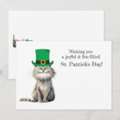 Een vrolijke Ierse kat Kaart (Voorkant / Achterkant)