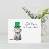 Een vrolijke Ierse kat Kaart (Staand voorkant)