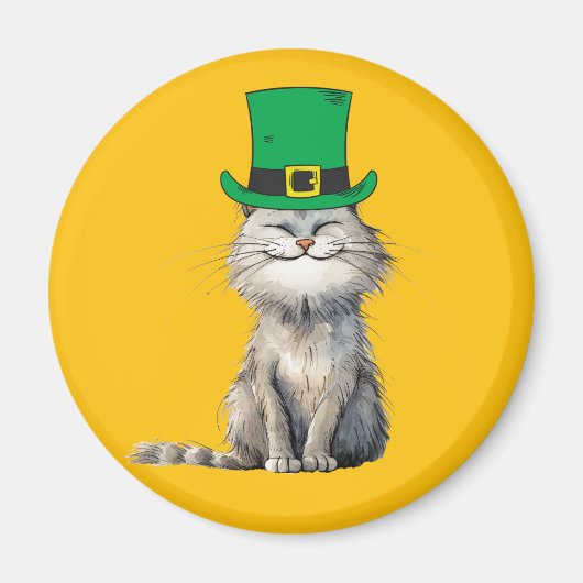 Een vrolijke Ierse kat Magneet (Voorkant)