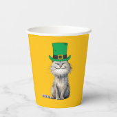 Een vrolijke Ierse kat Papieren Bekers (Achterkant)
