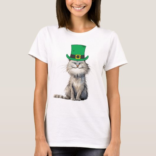 Een vrolijke Ierse kat T-shirt (Voorkant)