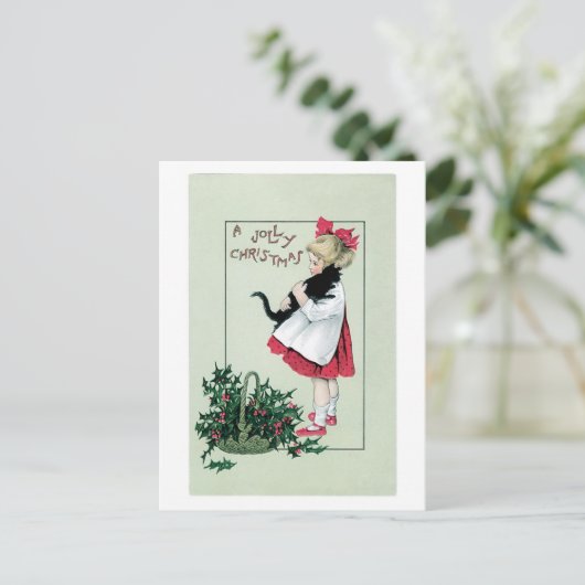 Een vrolijke kerst feestdagenkaart (Staand voorkant)