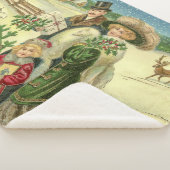 Een vrolijke kerst  kunst sherpa deken (3/4)