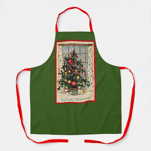 Een vrolijke kerst,  ontwerp, schort (Voorkant)