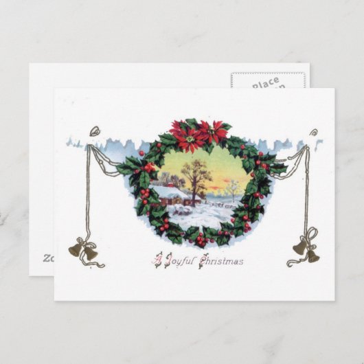 Een vrolijke kerst ouderwetse kerst Kaart (Voorkant / Achterkant)