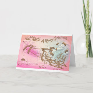 Een vrolijke kerst  retro kerst Kaart