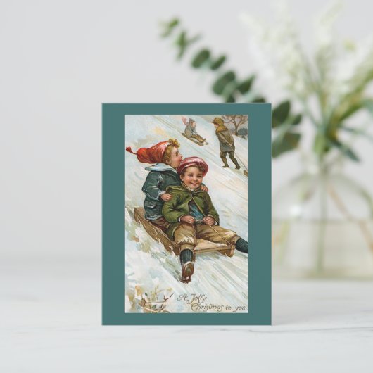 "Een vrolijke kerst voor jou" Feestdagenkaart (Staand voorkant)