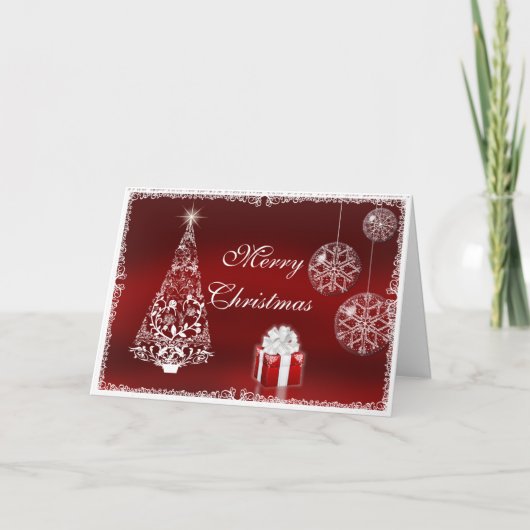 Een vrolijke kerstboodschap feestdagen kaart (Voorkant)