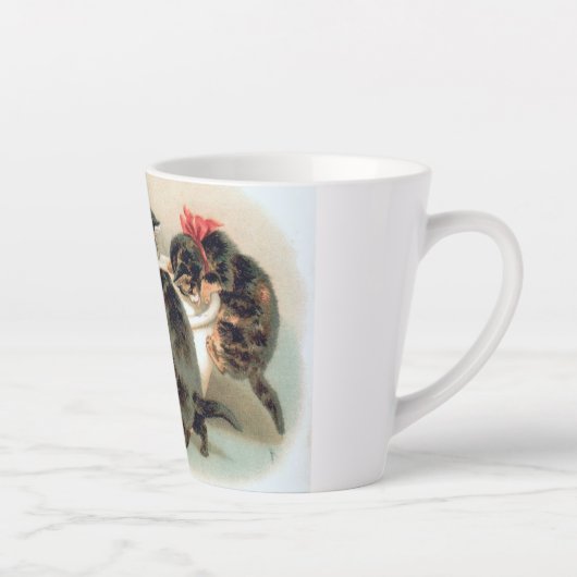 Een vrolijke kerstfeest  kat latte Mok (Rechts)