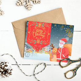 Een vrolijke kerstkaart vanuit de Noordpool