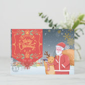 Een vrolijke kerstkaart vanuit de Noordpool (Staand voorkant)