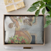 Een vrolijke kerstkat in de mail tissuepapier (Geschenk)