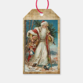 Een vrolijke kerstkerstkerstman  kerstman cadeaulabel