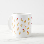 Een vrolijke kerstkippen Mok! Koffiemok (Voorkant links)