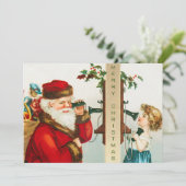 Een vrolijke Kerstman door Ellen Clapsaddle Kaart (Staand voorkant)