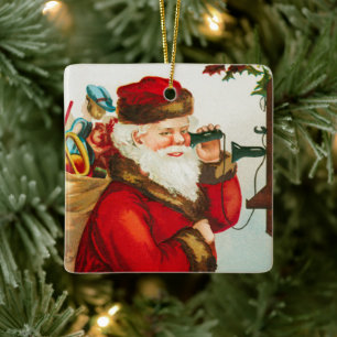 Een vrolijke Kerstman door Ellen Clapsaddle Keramisch Ornament