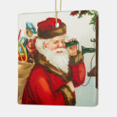 Een vrolijke Kerstman door Ellen Clapsaddle Keramisch Ornament (Links)