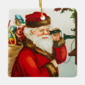 Een vrolijke Kerstman door Ellen Clapsaddle Keramisch Ornament (Voorkant)