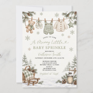 Een vrolijke kleine baby sprinkle Sage groen Kaart