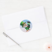 Een vrolijke kleine kabouter op St. Patrick's Day Ronde Sticker (Envelop)