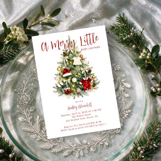 Een vrolijke kleine kerst baby shower boom LPM26 Kaart
