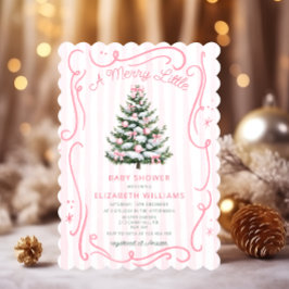 Een vrolijke kleine kerst baby shower kaart