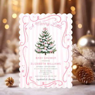 Een vrolijke kleine kerst baby shower kaart